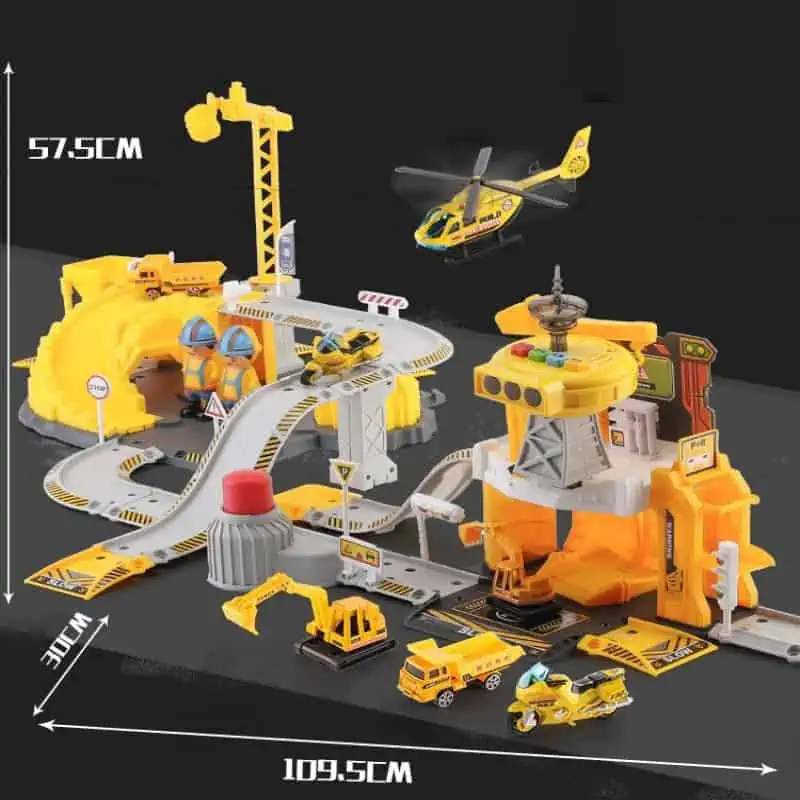 Circuit Voiture Jouet Avec Garage À Étages – Image 2