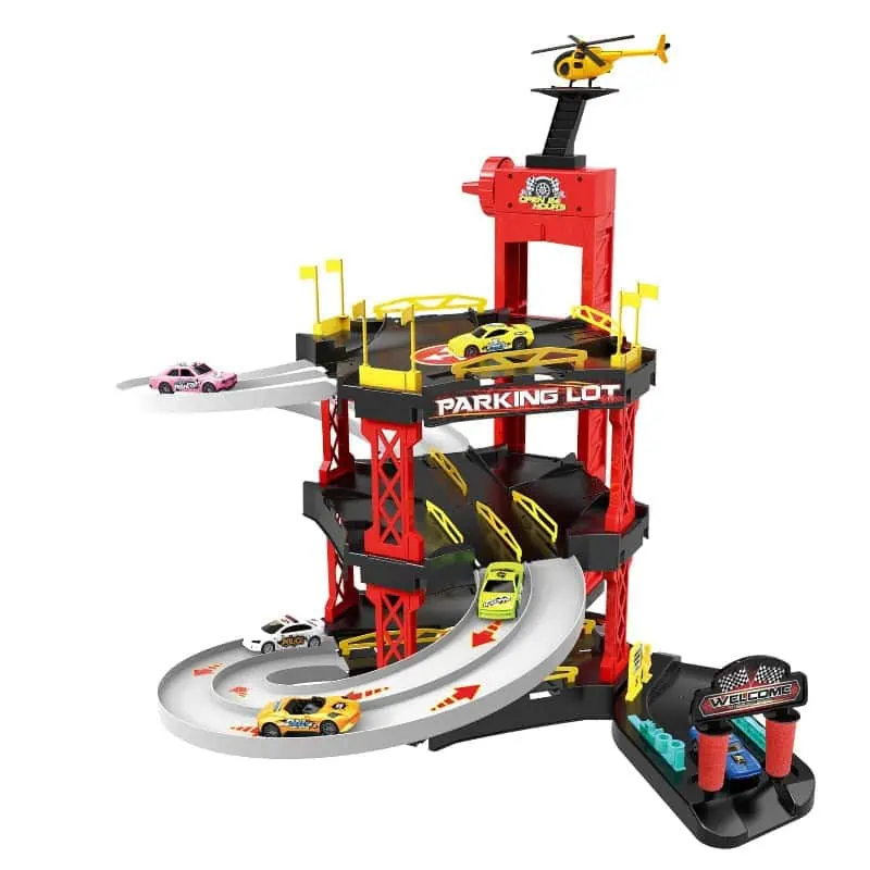 Garage Voiture Jouet Parking Circuit Avec Petites Voitures