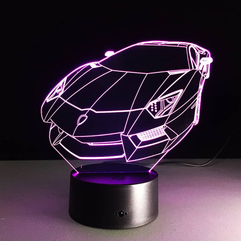 Veilleuse Voiture Lampe 3D De Course – Image 2