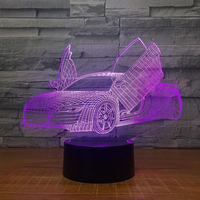 Veilleuse Voiture Lampe 3D Voiture Sport – Image 2