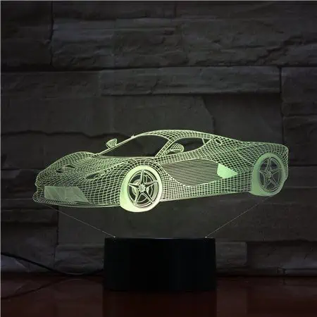 Veilleuse Voiture Lampe 3D Led Supercars – Image 3