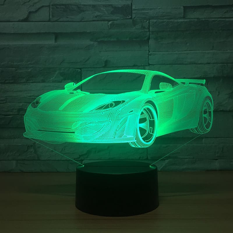 Veilleuse Voiture Lampe 3D De Sport