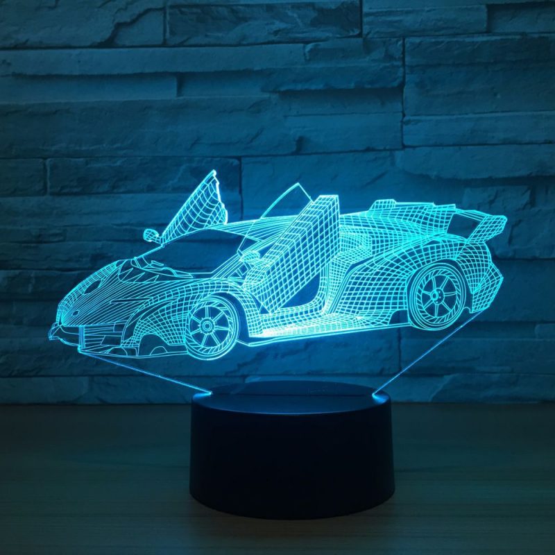 Veilleuse Voiture Lampe 3D Voiture De Sport