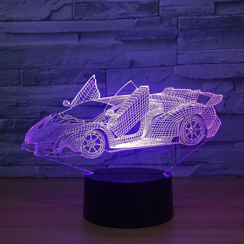 Veilleuse Voiture Lampe 3D Voiture De Sport – Image 4