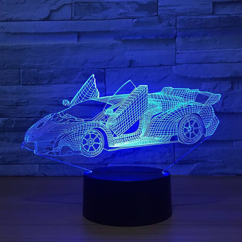 Veilleuse Voiture Lampe 3D Voiture De Sport – Image 5