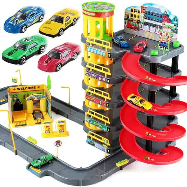Garage Voiture Jouet Parking Enfant