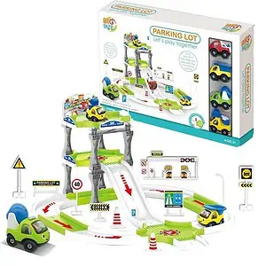 Garage Voiture Jouet Parking Circuit