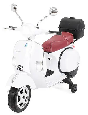 Moto Electrique Enfant "Scooter Blanc Siege Confort Cuir"