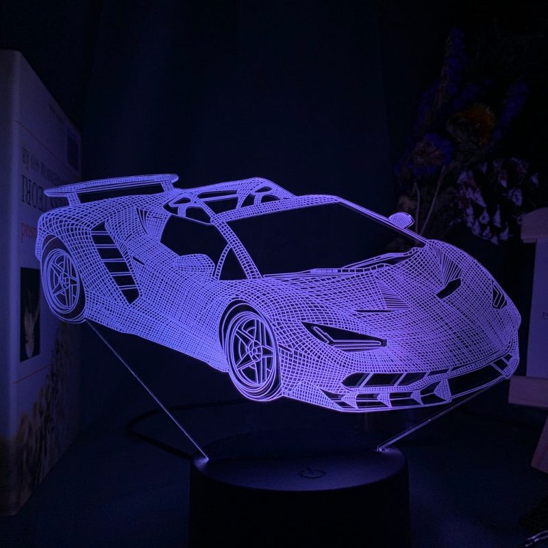 Veilleuse Voiture Lampe 3D Voiture De Course – Image 3