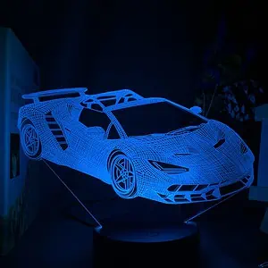 Veilleuse Voiture Lampe 3D Voiture De Course