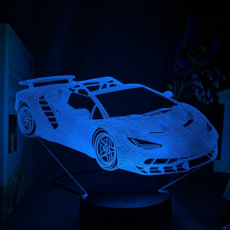 Veilleuse Voiture Lampe 3D Voiture De Course