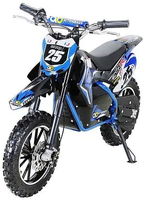 Moto Electrique Enfant "Mini Moto Cross Bleu 500W"