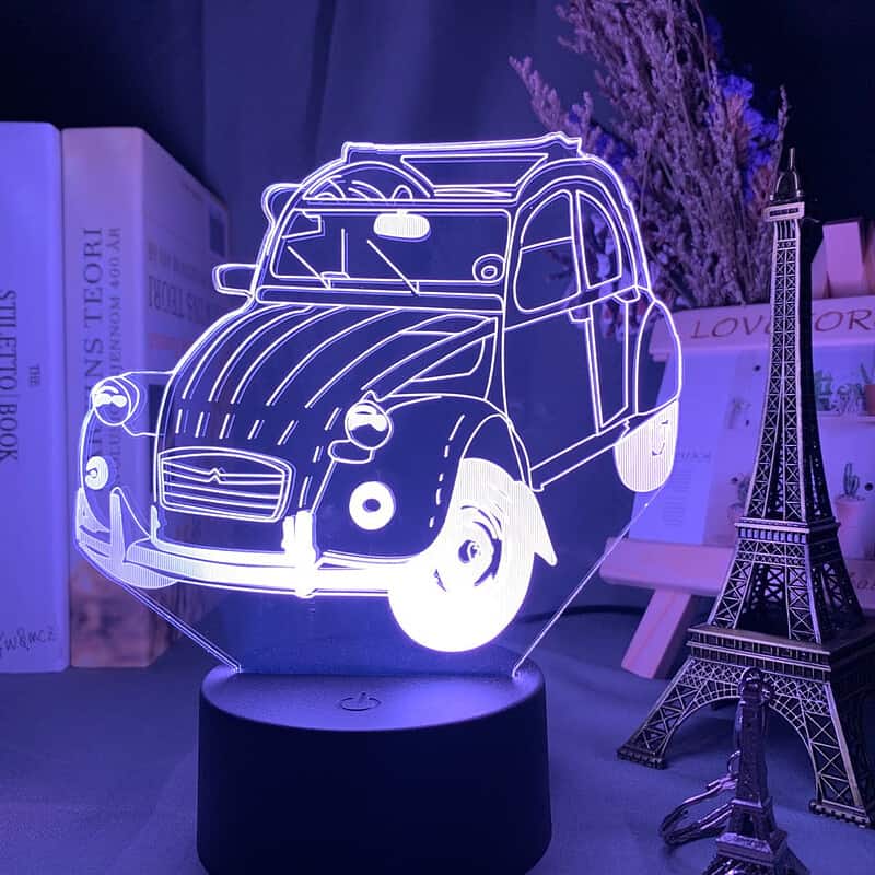 Veilleuse Voiture Lampe 3D Vintage – Image 6