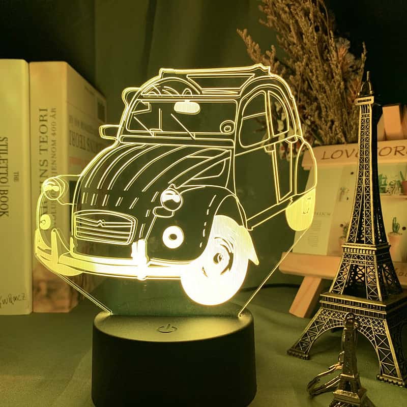 Veilleuse Voiture Lampe 3D Vintage – Image 4