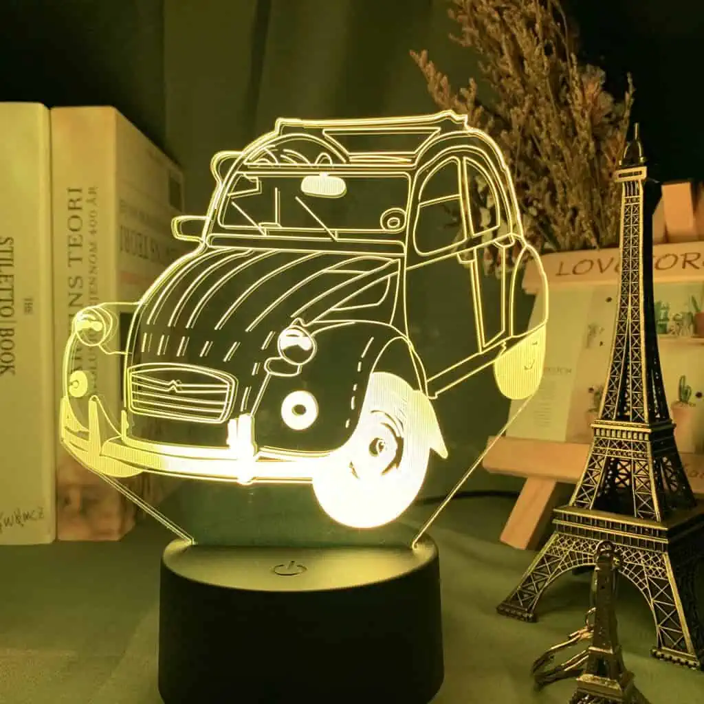 Veilleuse Voiture Lampe 3D Vintage – Image 4