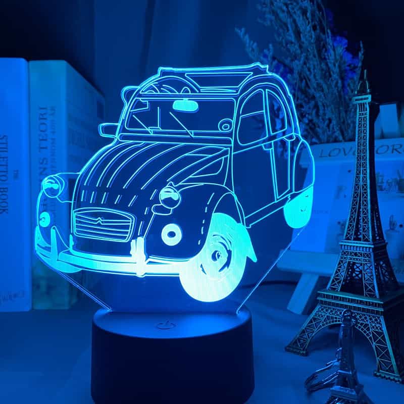 Veilleuse Voiture Lampe 3D Vintage