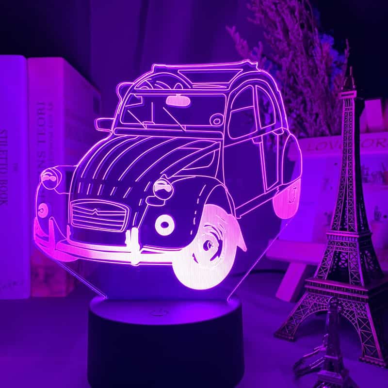 Veilleuse Voiture Lampe 3D Vintage – Image 2