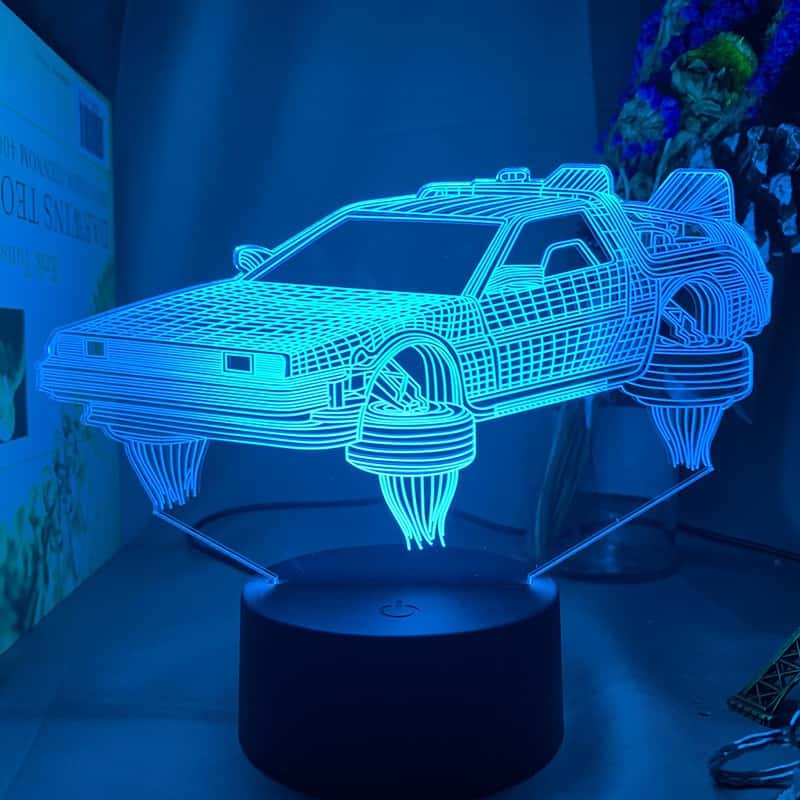 Veilleuse Voiture Lampe 3D Led Retour Vers Le Futur – Image 3