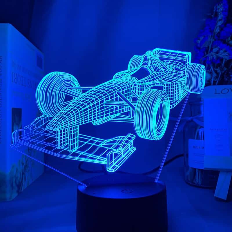 Veilleuse Voiture Lampe 3D Formule 1 – Image 4