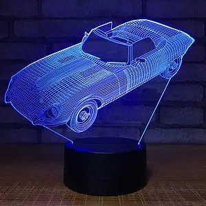 Veilleuse Voiture Lampe 3D Led Décapotable