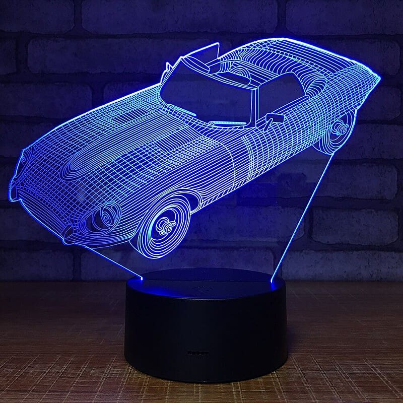 Veilleuse Voiture Lampe 3D Led Décapotable