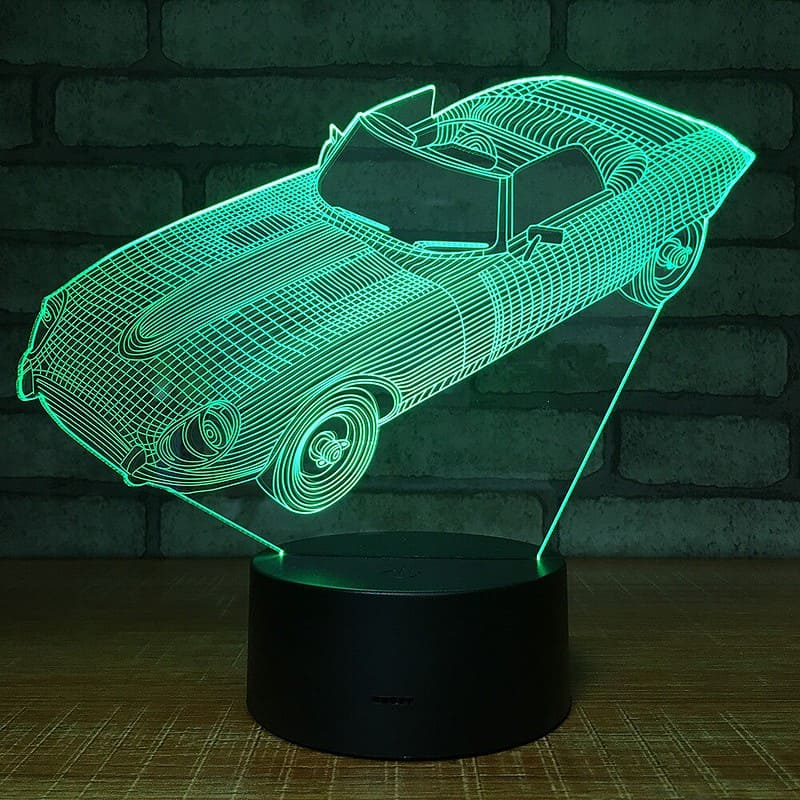 Veilleuse Voiture Lampe 3D Led Décapotable – Image 3