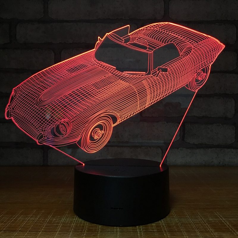 Veilleuse Voiture Lampe 3D Led Décapotable – Image 2