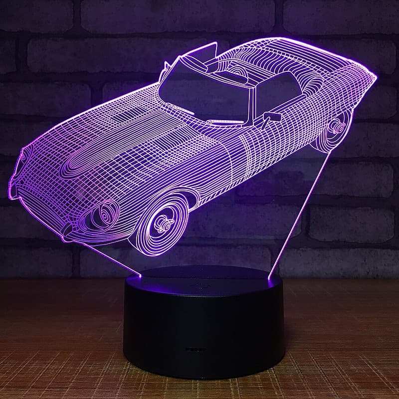 Veilleuse Voiture Lampe 3D Led Décapotable – Image 5