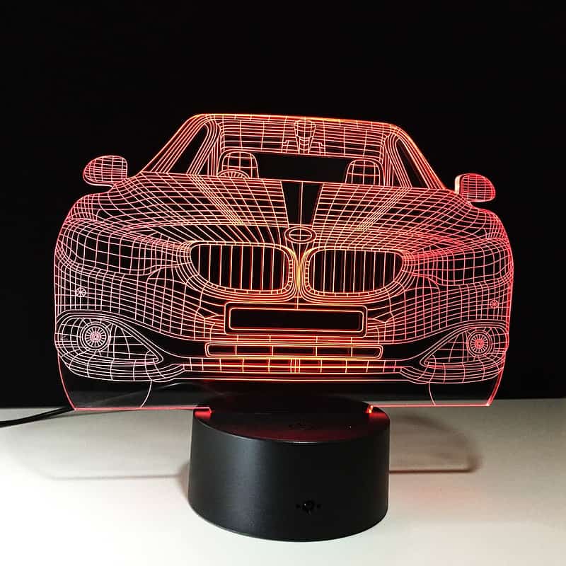 Veilleuse Voiture Lampe 3D Led