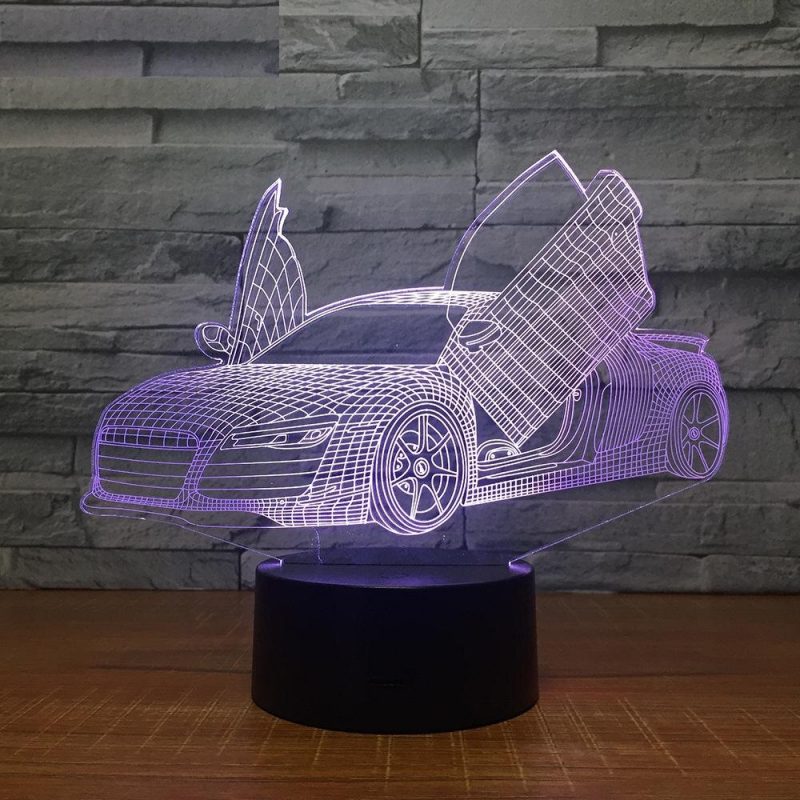 Veilleuse Voiture Lampe 3D Voiture Sport – Image 7