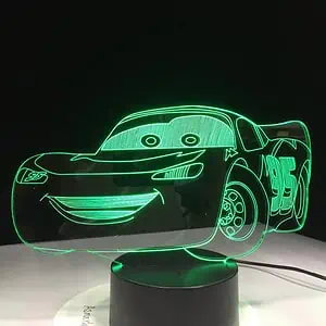 Veilleuse Voiture Lampe 3D Cars