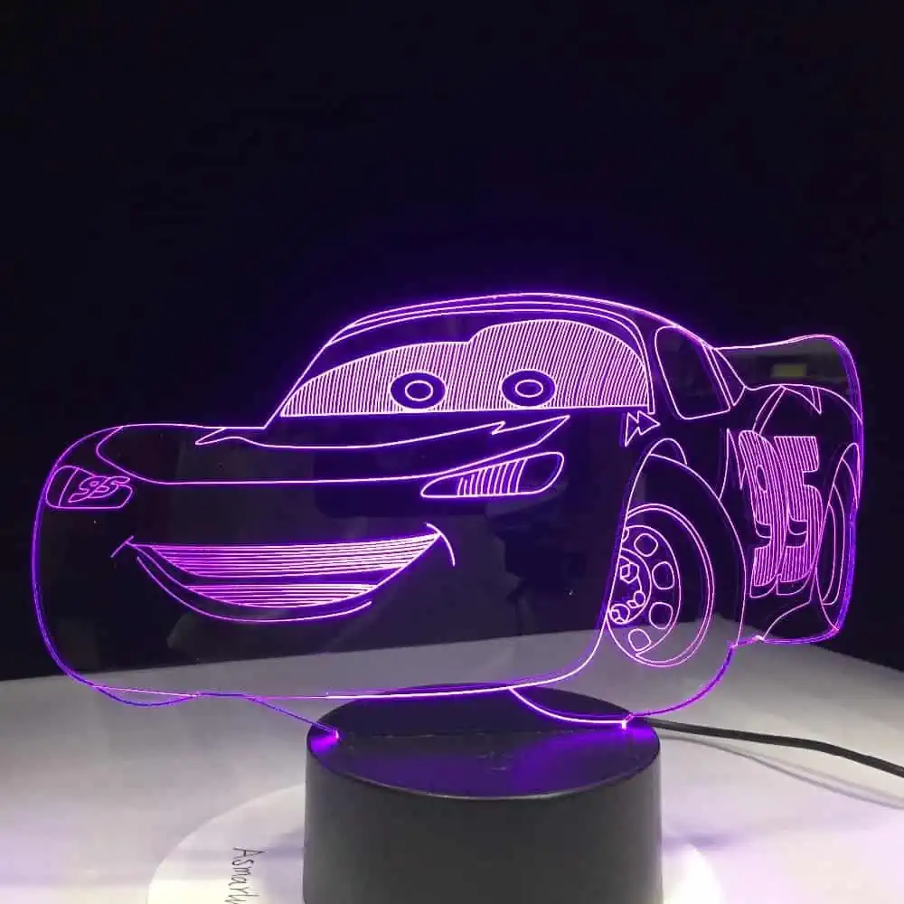 Veilleuse Voiture Lampe 3D Cars – Image 4
