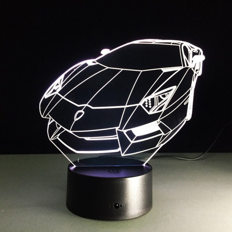 Veilleuse Voiture Lampe 3D De Course – Image 4