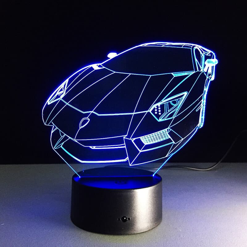 Veilleuse Voiture Lampe 3D De Course – Image 3