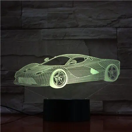 Veilleuse Voiture Lampe 3D Led Supercars