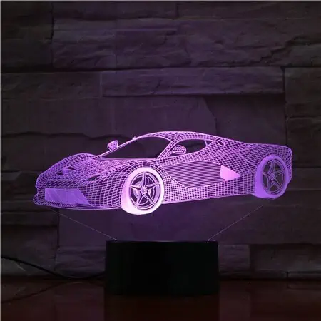 Veilleuse Voiture Lampe 3D Led Supercars – Image 8