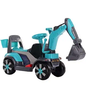 Porteur Bébé Voiture Pelleteuse Bleu