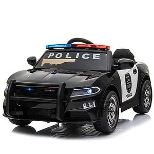 Voiture Electrique Enfant Blanche Police 2 Places